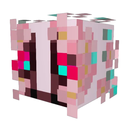 e11e2 Minecraft avatar head, 3D render