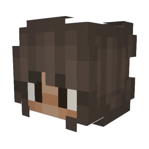 e11l Minecraft avatar head, 3D render