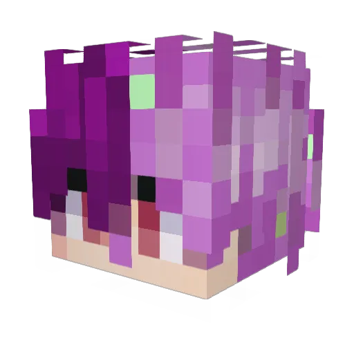 e1243 Minecraft avatar head, 3D render