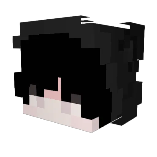 e1l Minecraft avatar head, 3D render
