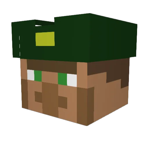 e1nfach_ Minecraft avatar head, 3D render