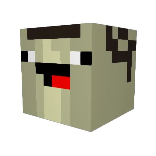 e21001 Minecraft avatar head, 3D render