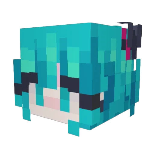 e2gyeong Minecraft avatar head, 3D render