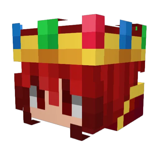 e402 Minecraft avatar head, 3D render