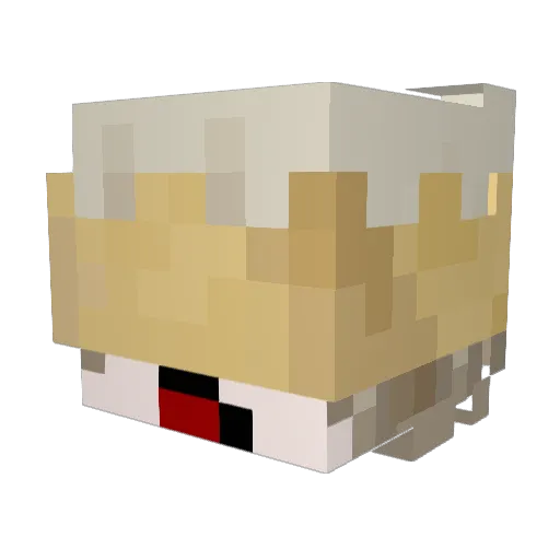 e4xe Minecraft avatar head, 3D render