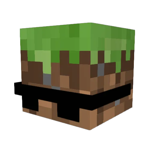 e52van Minecraft avatar head, 3D render