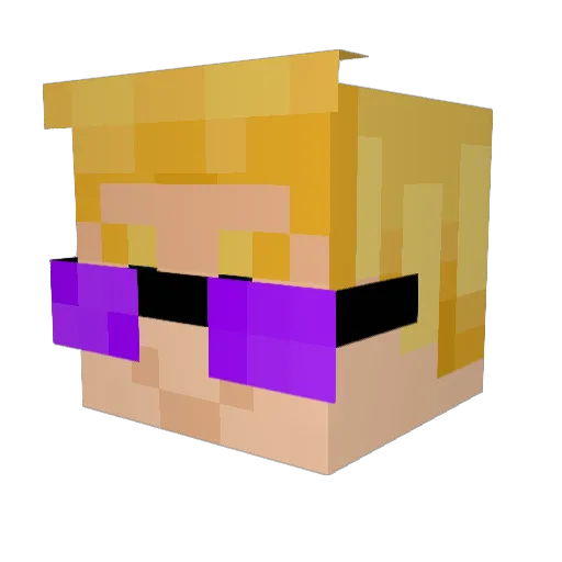 e5uGamer Minecraft avatar head, 3D render