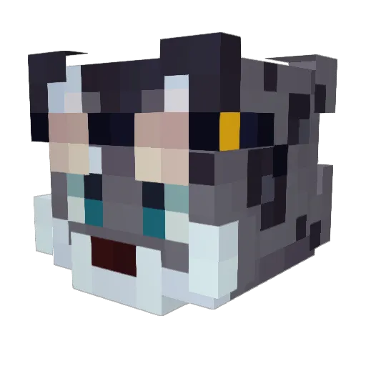 e6user Minecraft avatar head, 3D render