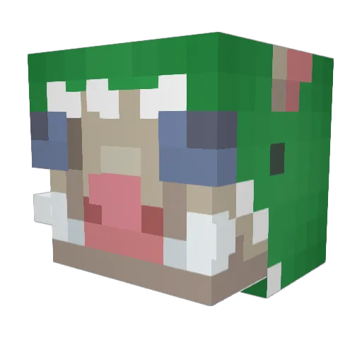 e7c81a Minecraft avatar head, 3D render