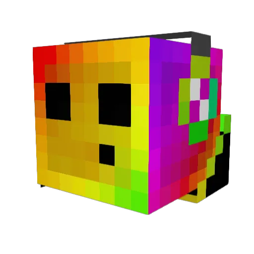 e7eal Minecraft avatar head, 3D render