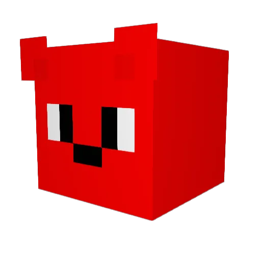 e7mow Minecraft avatar head, 3D render