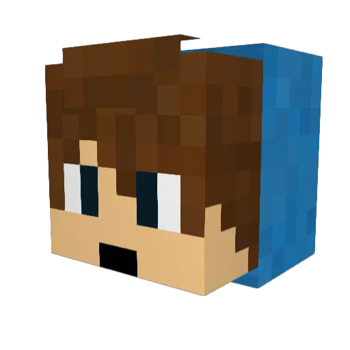 e8dingo Minecraft avatar head, 3D render