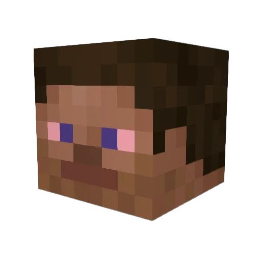 e8x Minecraft avatar head, 3D render