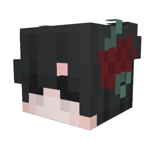 e9_ Minecraft avatar head, 3D render