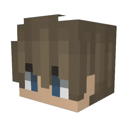 eBlake Minecraft avatar head, 3D render