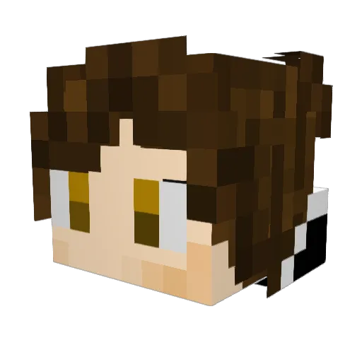 eBpic Minecraft avatar head, 3D render
