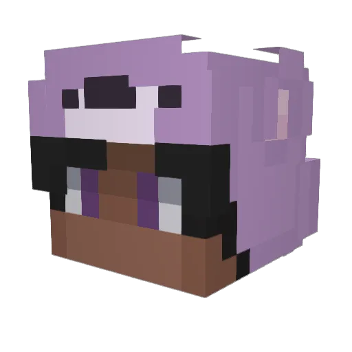 eCarry Minecraft avatar head, 3D render