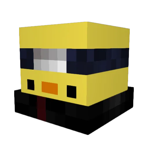 eCarti Minecraft avatar head, 3D render
