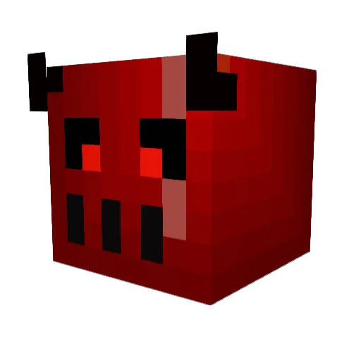 eFury Minecraft avatar head, 3D render