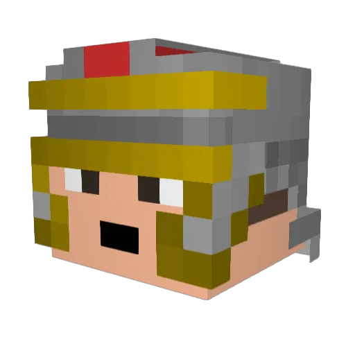 eGeg Minecraft avatar head, 3D render