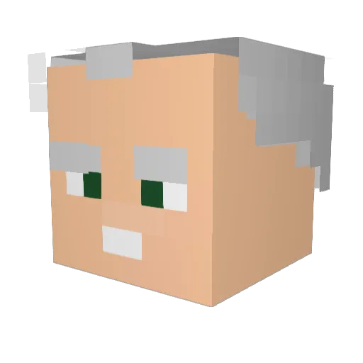 eGirlLena1234 Minecraft avatar head, 3D render