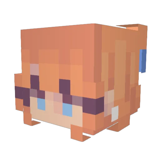 eGirlfeind Minecraft avatar head, 3D render