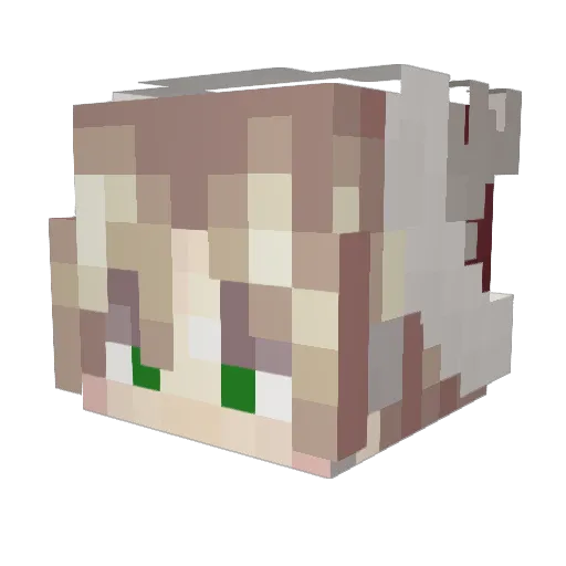 eHana__08 Minecraft avatar head, 3D render