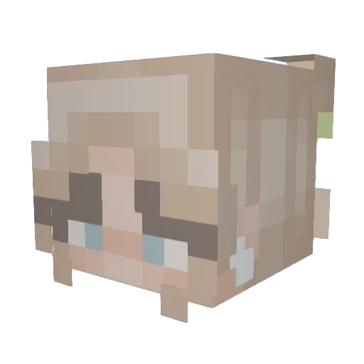 eIIinor Minecraft avatar head, 3D render