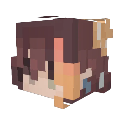 eIOwQIe Minecraft avatar head, 3D render