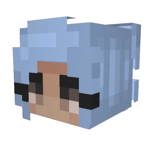 eIida Minecraft avatar head, 3D render