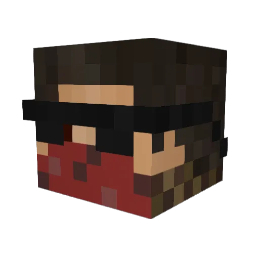 eLLu21 Minecraft avatar head, 3D render