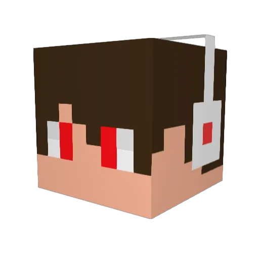 eLVin_Games Minecraft avatar head, 3D render
