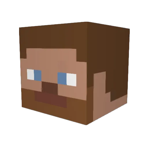 eLjUsTiNe Minecraft avatar head, 3D render