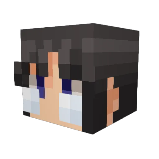 eLza0 Minecraft avatar head, 3D render
