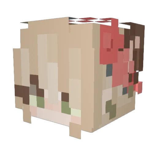 eMale Minecraft avatar head, 3D render