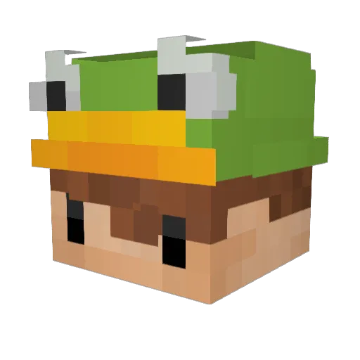 eMallard Minecraft avatar head, 3D render