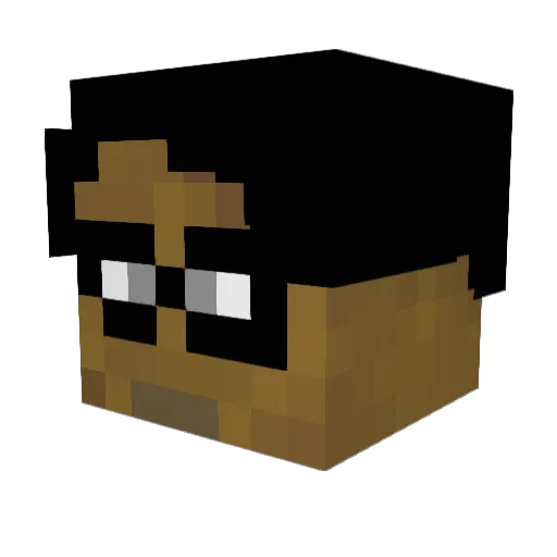 eNabLd Minecraft avatar head, 3D render