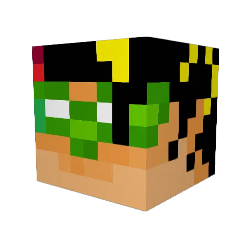 eNoEvOl Minecraft avatar head, 3D render