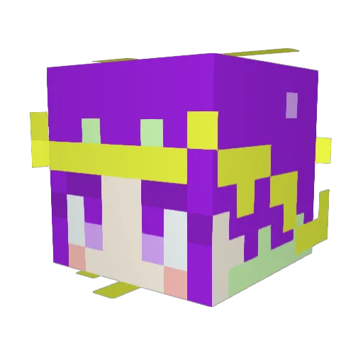 eNppU Minecraft avatar head, 3D render