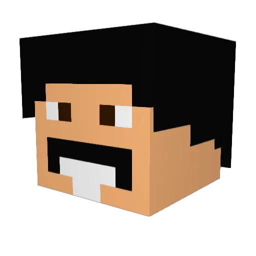 ePlasmo Minecraft avatar head, 3D render
