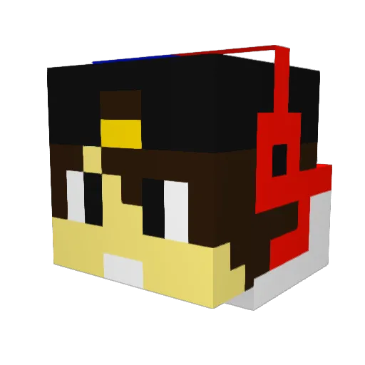 eReachX Minecraft avatar head, 3D render