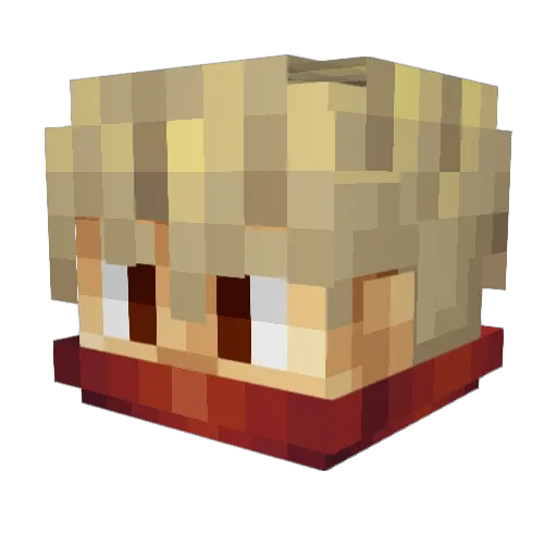 eRedTiger Minecraft avatar head, 3D render