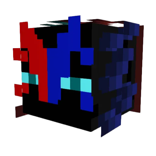 eRiXxHD Minecraft avatar head, 3D render