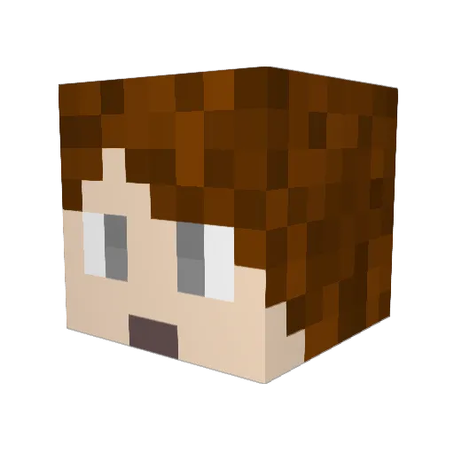 eRockSun Minecraft avatar head, 3D render