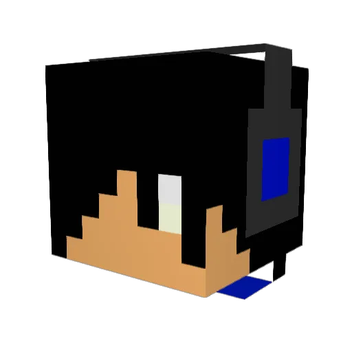 eTkiT Minecraft avatar head, 3D render