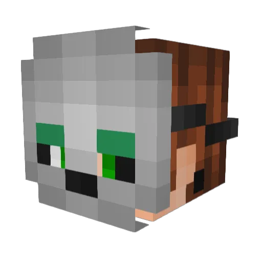 eXCiTeD1010 Minecraft avatar head, 3D render
