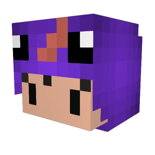 eXE43 Minecraft avatar head, 3D render