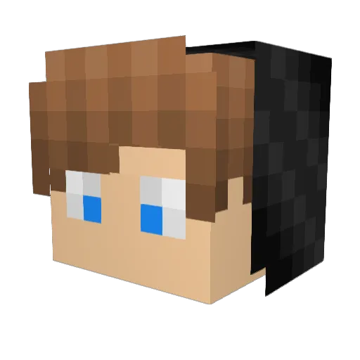 eXa_ Minecraft avatar head, 3D render