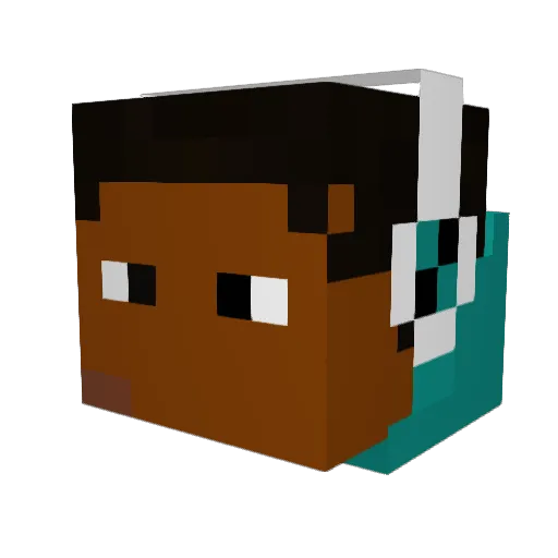 eXcLuSiiVe Minecraft avatar head, 3D render
