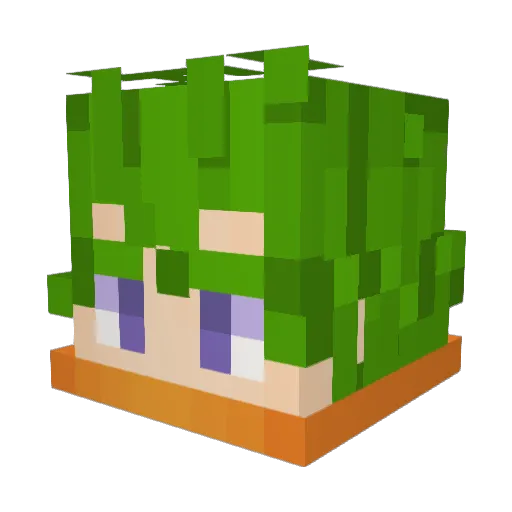 eXe_Asuna Minecraft avatar head, 3D render